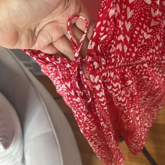 Victoria’s Secret red and white heart kimono, one size - Picture 4 of 6